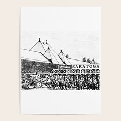 "The Starting Gate" Saratoga Springs Race Course Track Poster