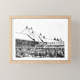 "The Starting Gate" Saratoga Springs Race Course Track Mini Art Print