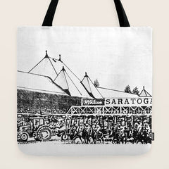 "The Starting Gate" Saratoga Springs Race Course Track Tote Bag