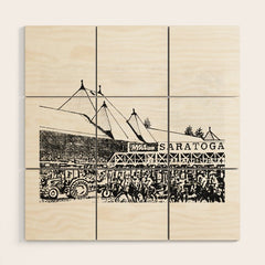 "The Starting Gate" Saratoga Springs Race Course Track Wood Wall Art