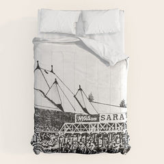 "The Starting Gate" Saratoga Springs Race Course Track Comforter