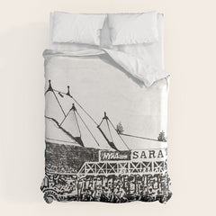 "The Starting Gate" Saratoga Springs Race Course Track Duvet Cover