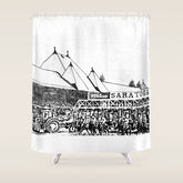 "The Starting Gate" Saratoga Springs Race Course Track Shower Curtain