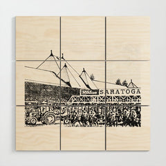 "The Starting Gate" Saratoga Springs Race Course Track Wood Wall Art
