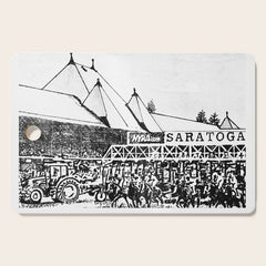 "The Starting Gate" Saratoga Springs Race Course Track Cutting Board