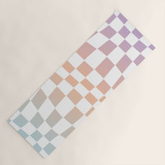 2014 gradient checked warp Yoga Mat