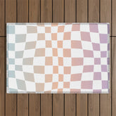 2014 gradient checked warp Outdoor Rug