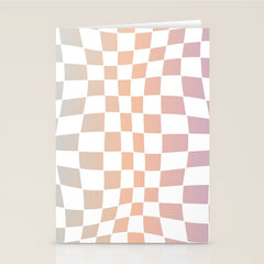 2014 gradient checked warp Stationery Card