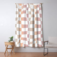 2014 gradient checked warp Window Curtain