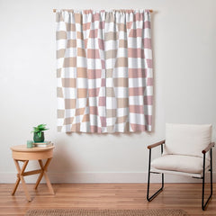 2014 gradient checked warp Window Curtain