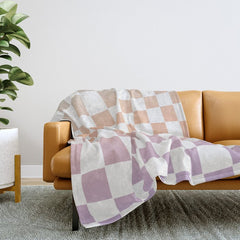 2014 gradient checked warp Throw Blanket