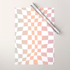 2014 gradient checked warp Wrapping Paper