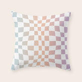 2014 gradient checked warp Throw Pillow