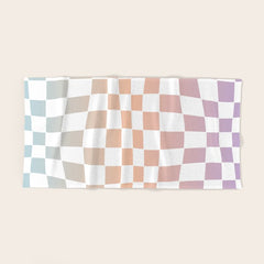 2014 gradient checked warp Bath Towel