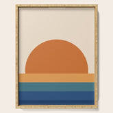 70's Retro Sunset Serving Tray