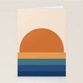 70's Retro Sunset Stationery Card