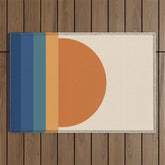70's Retro Sunset Outdoor Rug