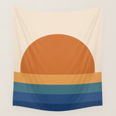 70's Retro Sunset Wall Tapestry