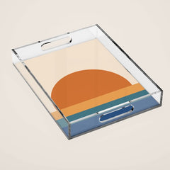 70's Retro Sunset Acrylic Tray