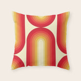 70s Retro Sun Throw Pillow