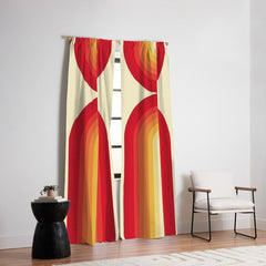 70s Retro Sun Window Curtain