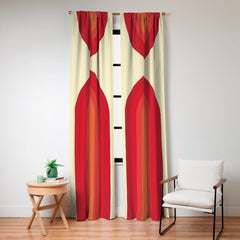 70s Retro Sun Window Curtain