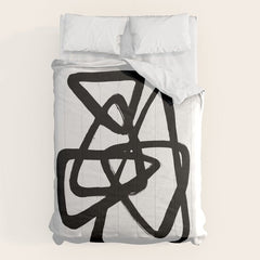 A Family Of Five White Background Comforter