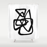 A Family Of Five White Background Shower Curtain