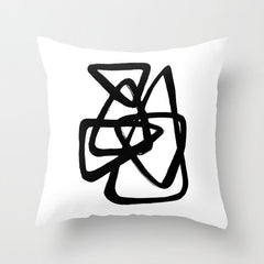 A Family Of Five White Background Throw Pillow