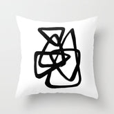 A Family Of Five White Background Throw Pillow