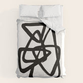 A Family Of Five White Background Duvet Cover