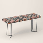 70s flowers - 70s, retro, spring, floral, florals, floral pattern, retro flowers, boho, hippie, earthy, muted Bench