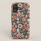 70s flowers - 70s, retro, spring, floral, florals, floral pattern, retro flowers, boho, hippie, earthy, muted iPhone Case