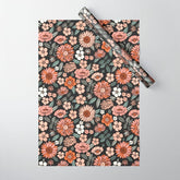 70s flowers - 70s, retro, spring, floral, florals, floral pattern, retro flowers, boho, hippie, earthy, muted Wrapping Paper