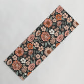 70s flowers - 70s, retro, spring, floral, florals, floral pattern, retro flowers, boho, hippie, earthy, muted Yoga Mat
