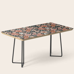 70s flowers - 70s, retro, spring, floral, florals, floral pattern, retro flowers, boho, hippie, earthy, muted Coffee Table