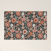 70s flowers - 70s, retro, spring, floral, florals, floral pattern, retro flowers, boho, hippie, earthy, muted Welcome Mat