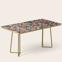 70s flowers - 70s, retro, spring, floral, florals, floral pattern, retro flowers, boho, hippie, earthy, muted Coffee Table
