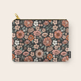 70s flowers - 70s, retro, spring, floral, florals, floral pattern, retro flowers, boho, hippie, earthy, muted Carry All Pouch