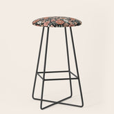 70s flowers - 70s, retro, spring, floral, florals, floral pattern, retro flowers, boho, hippie, earthy, muted Stool
