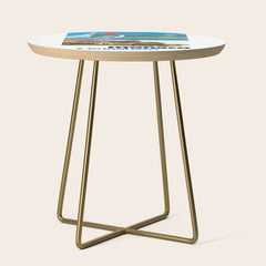 1970 MONACO Grand Prix Racing Poster Side Table