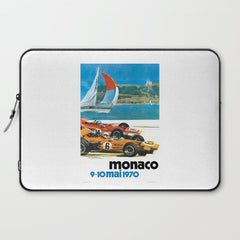 1970 MONACO Grand Prix Racing Poster Laptop Sleeve