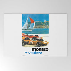 1970 MONACO Grand Prix Racing Poster Welcome Mat