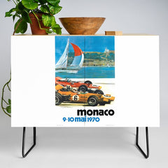 1970 MONACO Grand Prix Racing Poster Credenza