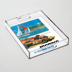 1970 MONACO Grand Prix Racing Poster Acrylic Tray