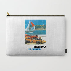 1970 MONACO Grand Prix Racing Poster Carry All Pouch