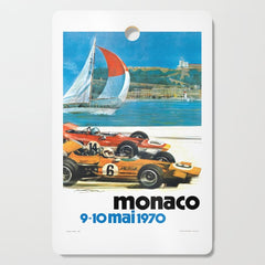 1970 MONACO Grand Prix Racing Poster Cutting Board