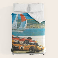 1970 MONACO Grand Prix Racing Poster Comforter