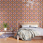 70s Disco Daisy Flower Pattern Wallpaper