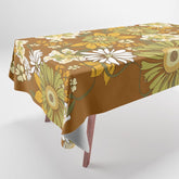 70s Retro Flower Power boho pattern Tablecloth